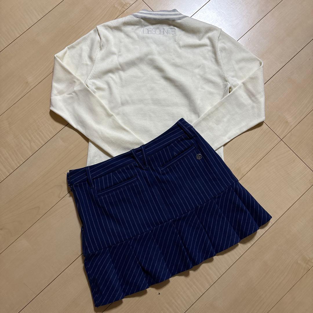 デサント　DESCENTE ゴルフ　ニットセーター　スカート　2点セット　L\M