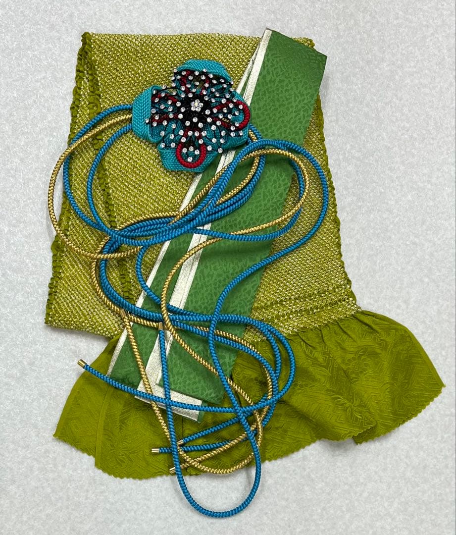 振り袖　フルセット　別誂長襦袢　辻ヶ花　金彩加工　成人式　暈し　辛子色　763