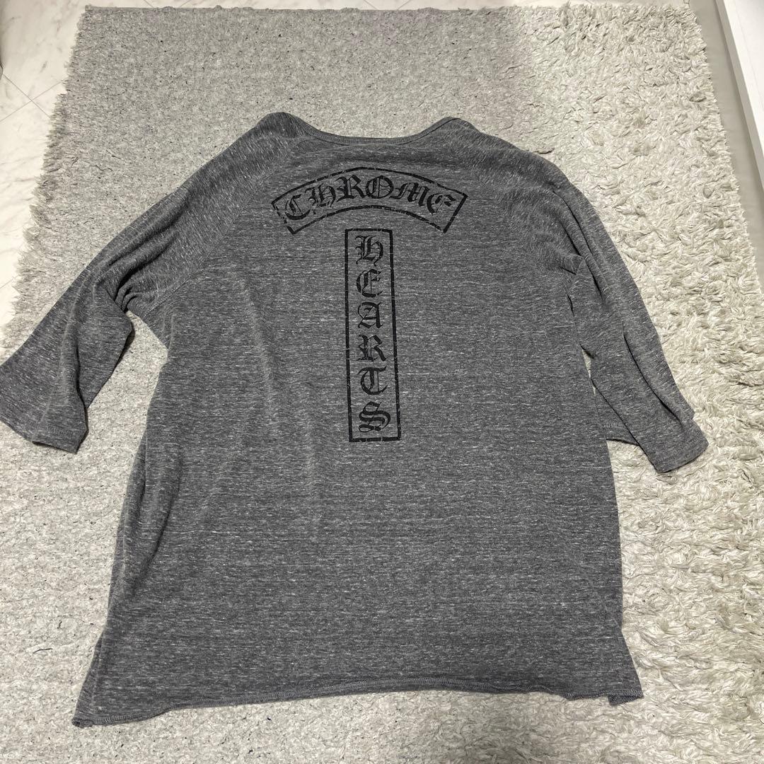 CHROME HEARTS グレー七分袖カットソー L