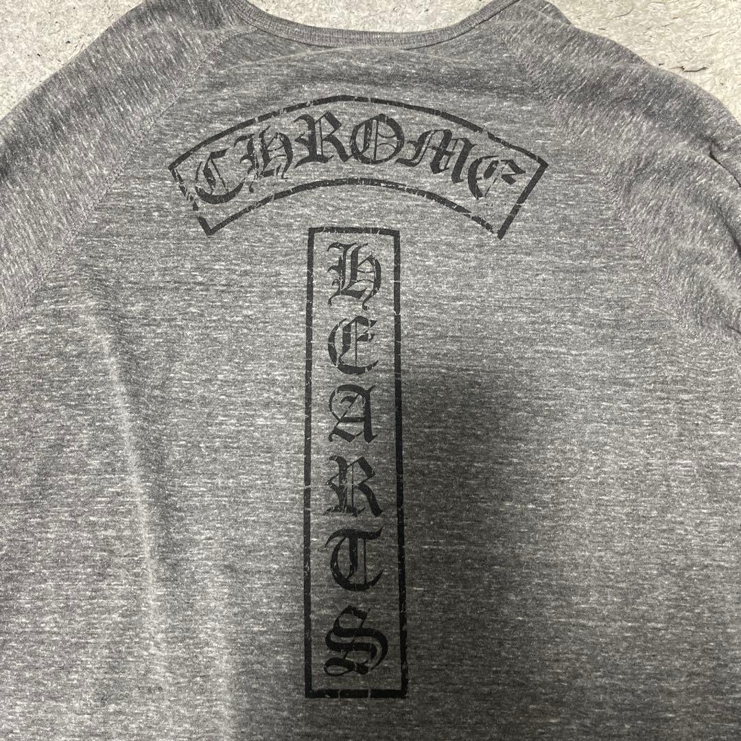 CHROME HEARTS グレー七分袖カットソー L