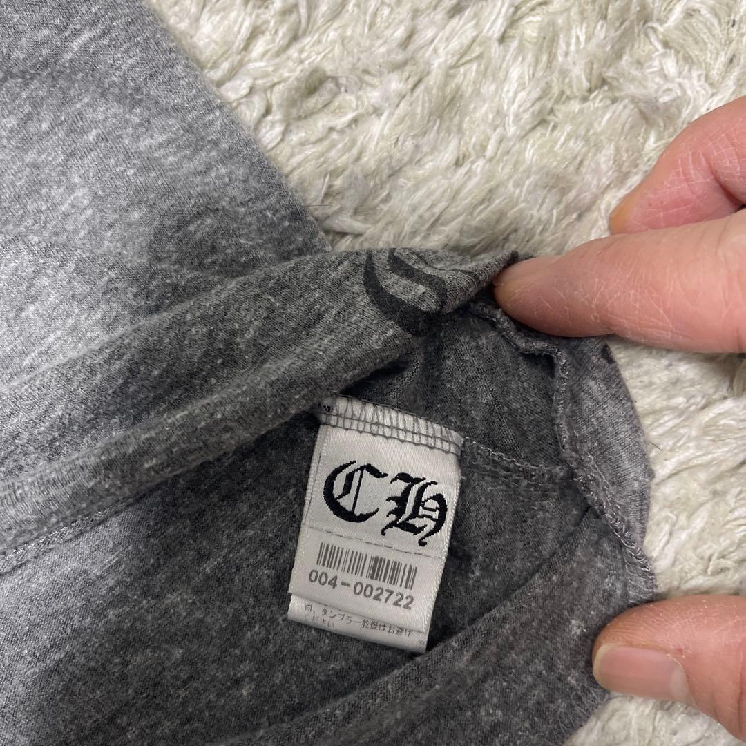 CHROME HEARTS グレー七分袖カットソー L