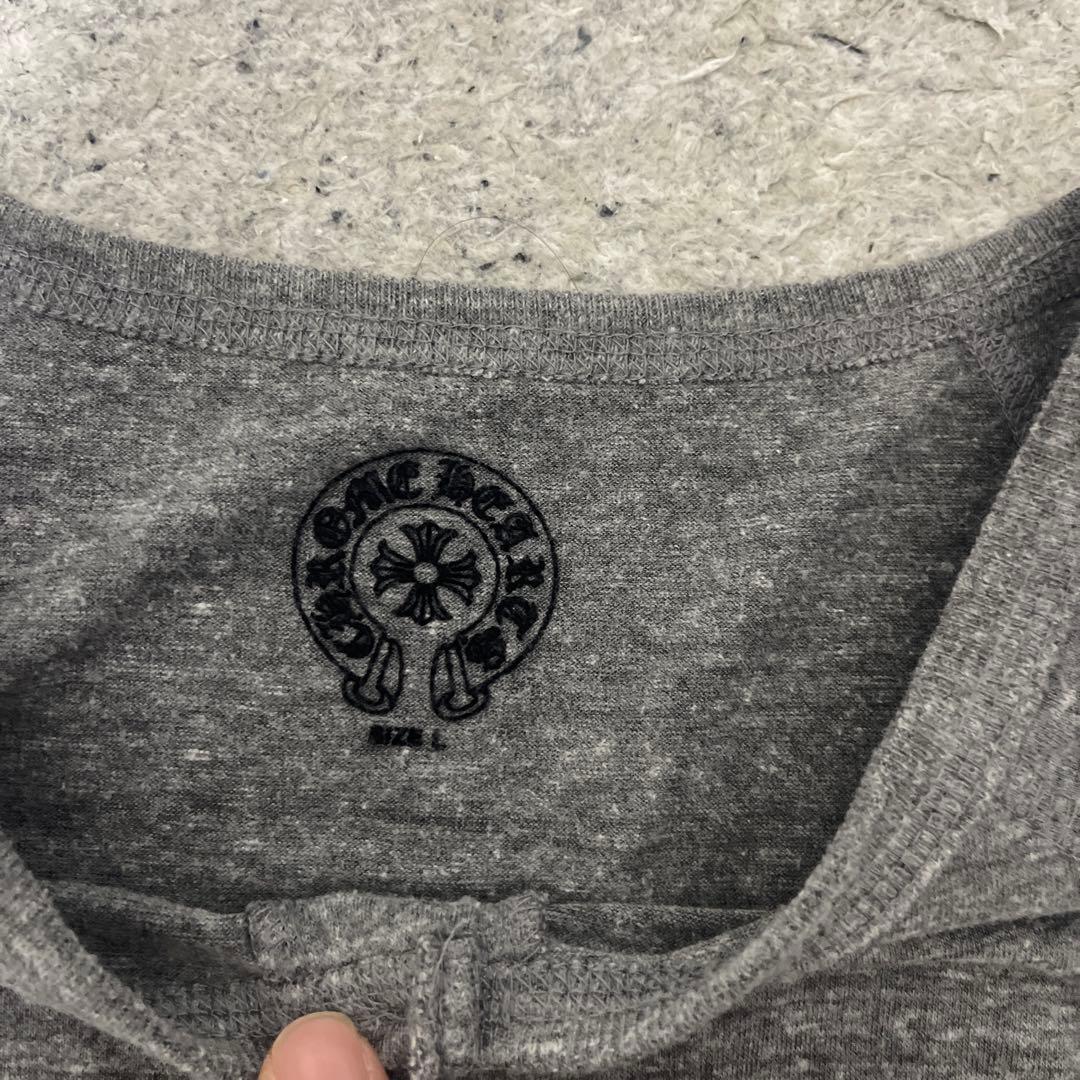 CHROME HEARTS グレー七分袖カットソー L