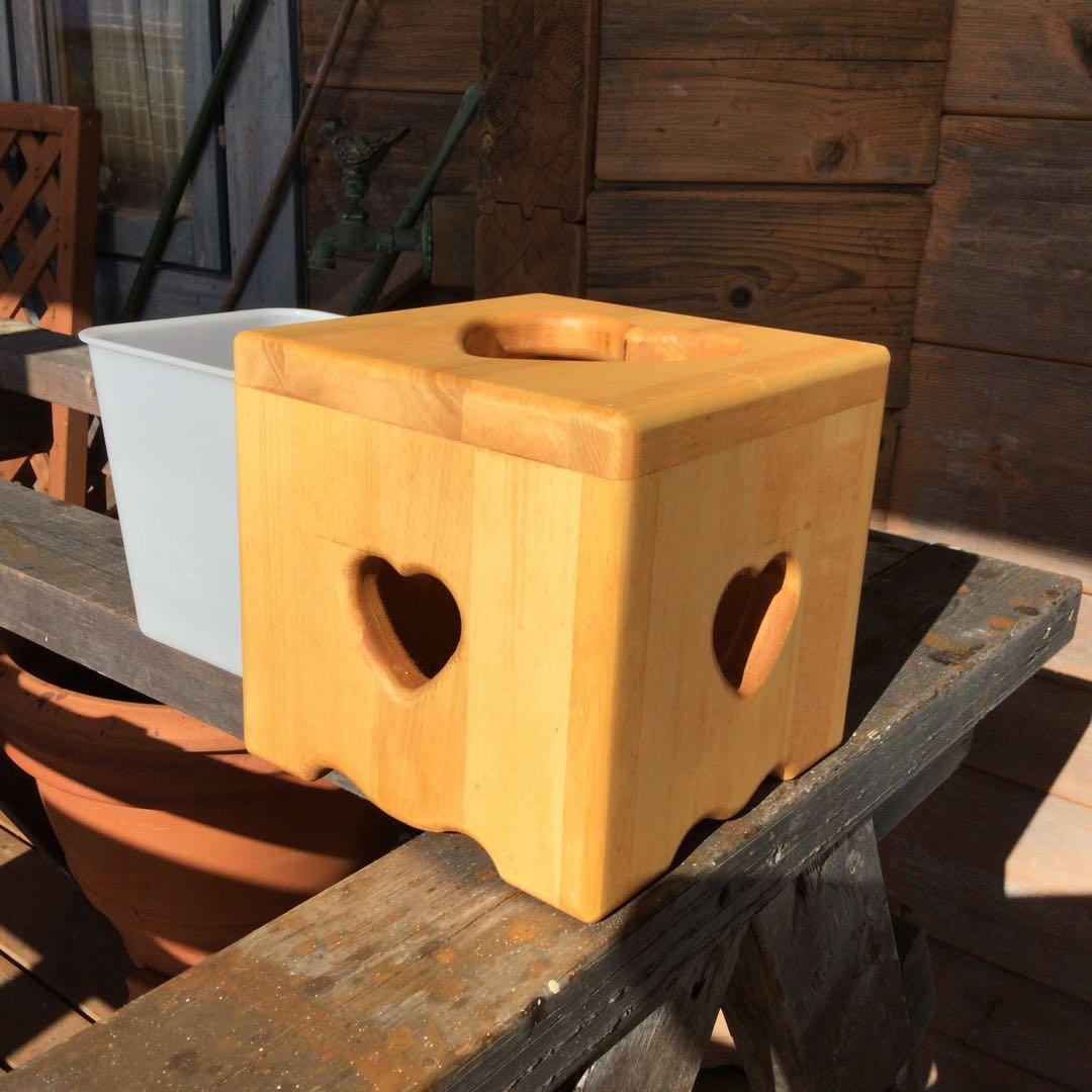 のらくろさま専用ページ♡カントリーハート　踏み台&卓上ダストBOX