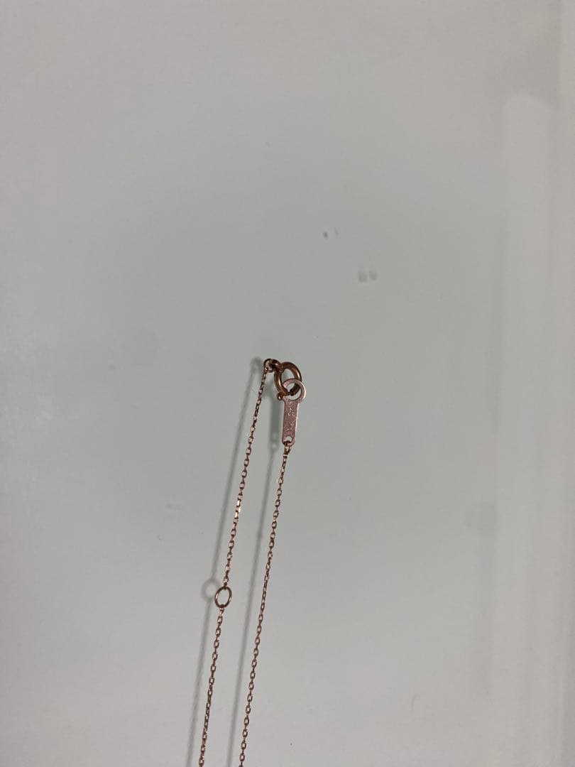 4℃10kピンクゴールドネックレス