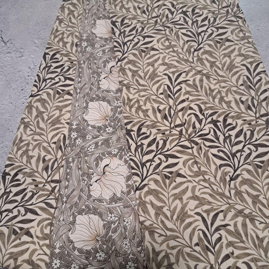 半幅帯　長尺　ウィリアムモリス　ピンパーネル×ウィローボゥ　リバーシブル