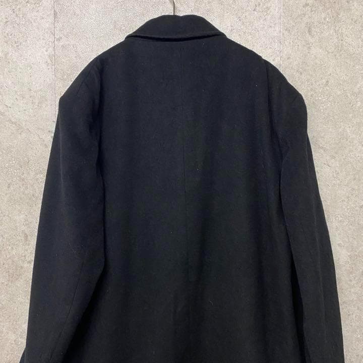 【希少2XL☆EURO輸入】ラルフローレン ウールステンカラーコート ブラック
