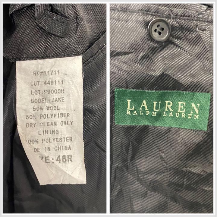 【希少2XL☆EURO輸入】ラルフローレン ウールステンカラーコート ブラック