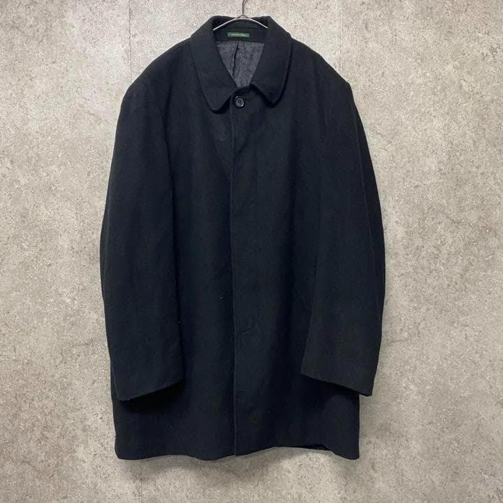 【希少2XL☆EURO輸入】ラルフローレン ウールステンカラーコート ブラック