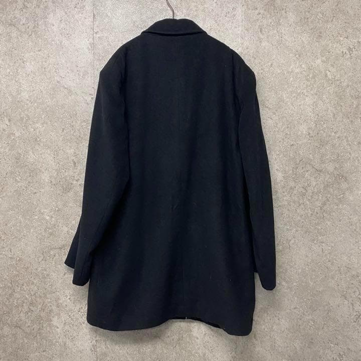 【希少2XL☆EURO輸入】ラルフローレン ウールステンカラーコート ブラック