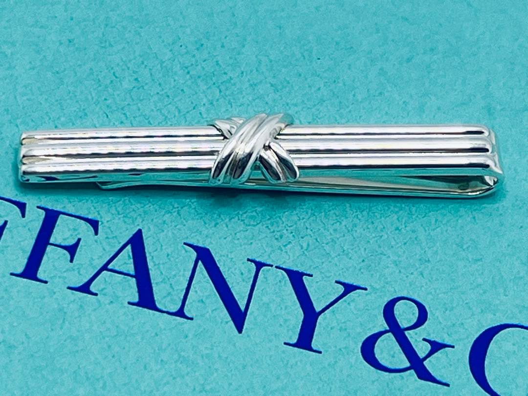 c828 美品　ティファニー　1992 シグネチャー　ネクタイピン　925