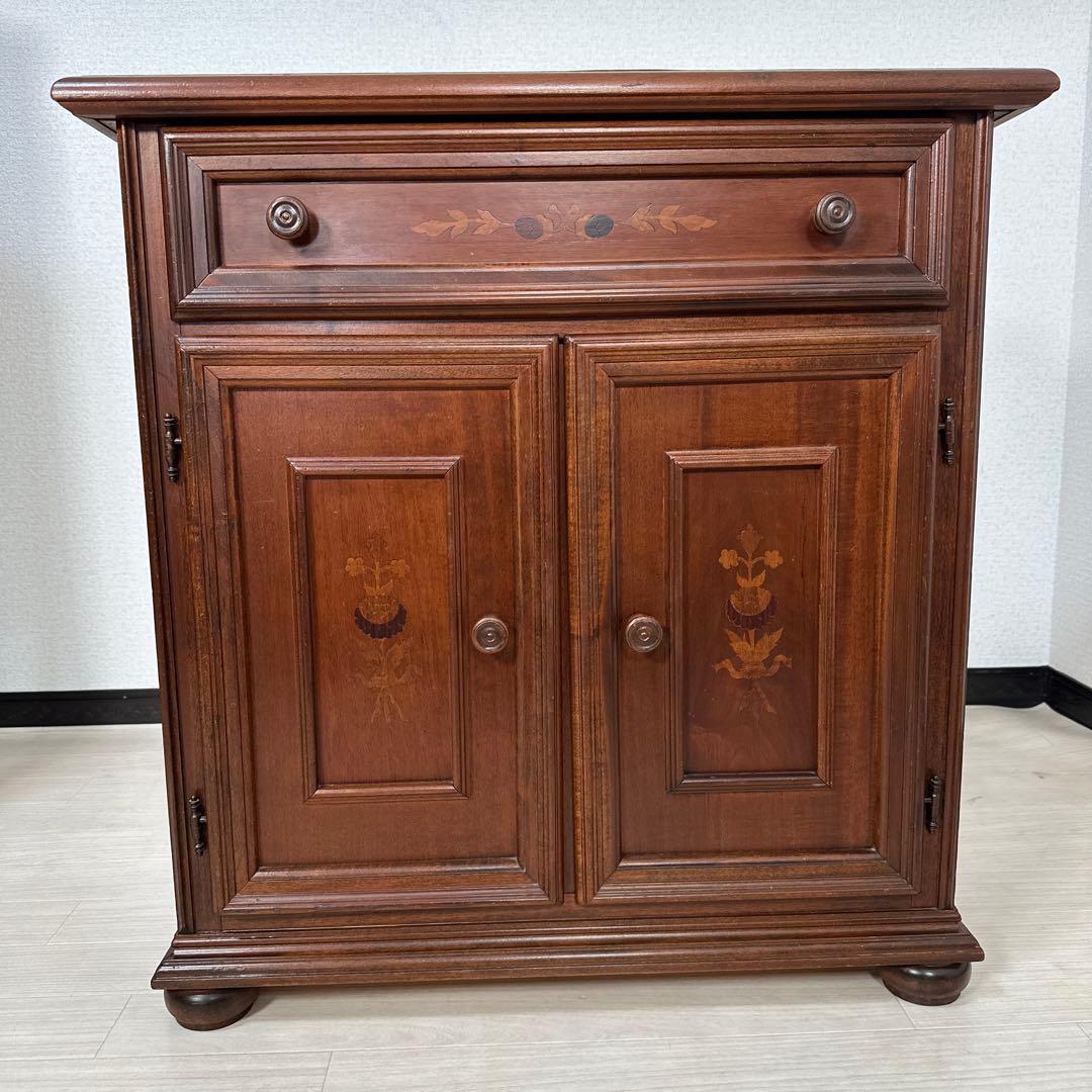 イタリア製 象嵌細工 アンティークスタイル コンソール キャビネット i4-2※