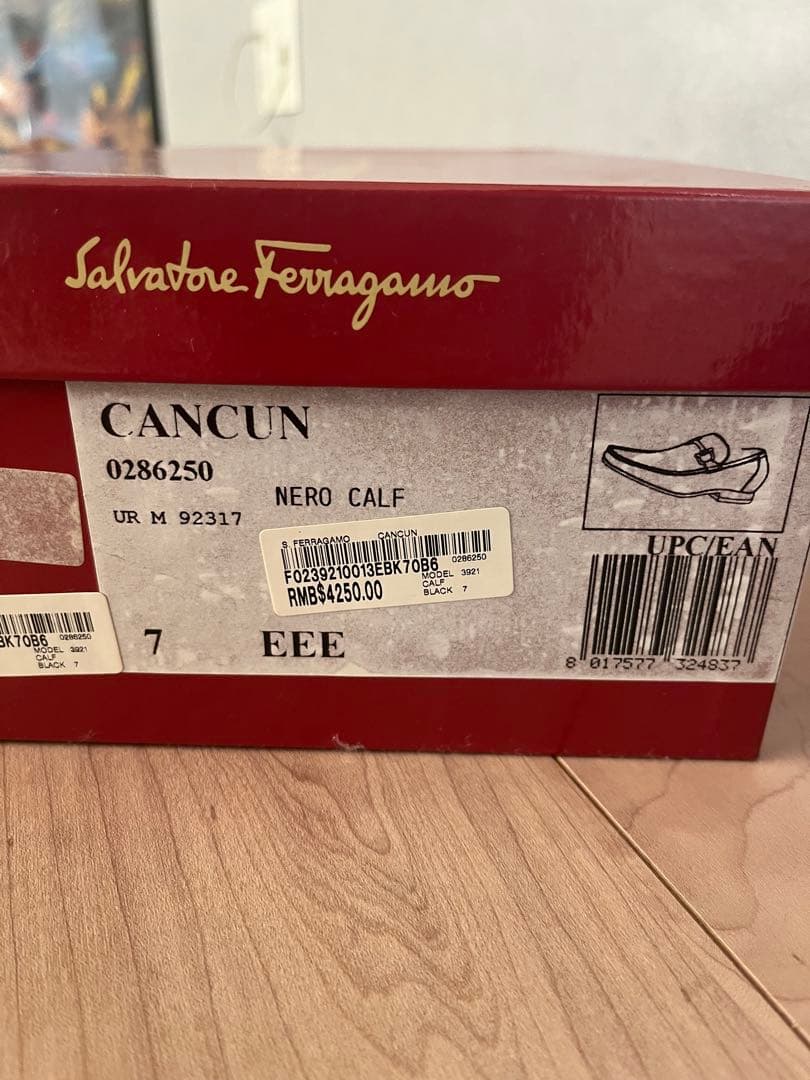 サルヴァトーレ フェラガモ CANCUN ビットローファー 黒6 1/2 EEE