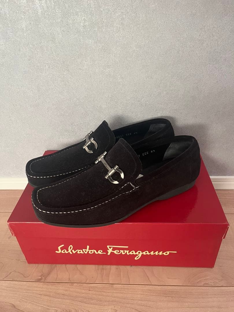 サルヴァトーレ フェラガモ CANCUN ビットローファー 黒6 1/2 EEE
