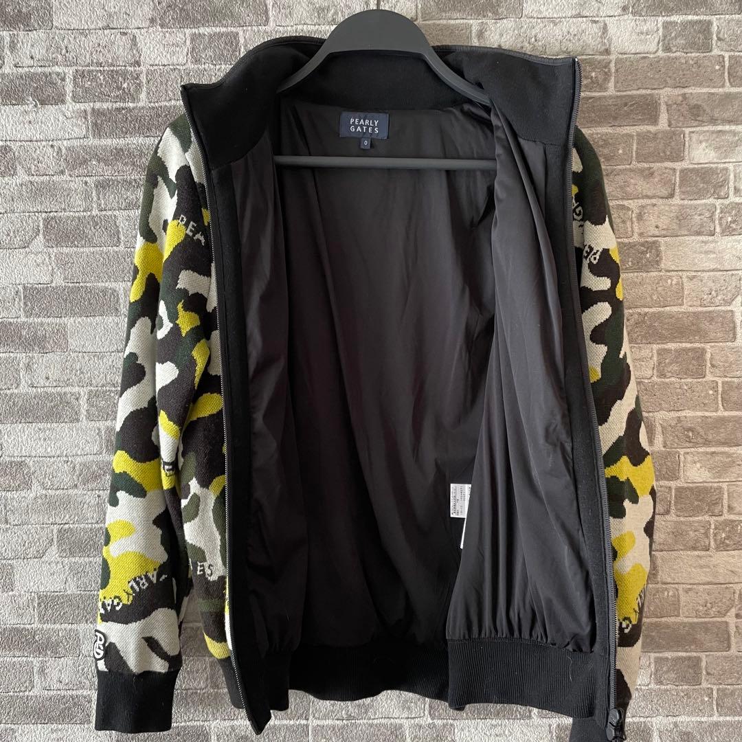 パーリーゲイツ 2way ニットブルゾン カモフラ サイズ0 レディース