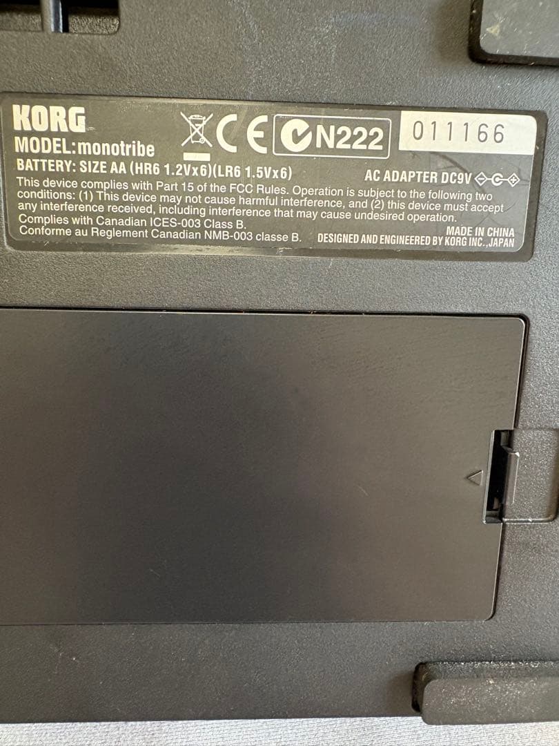 廃盤KORG monotribe アナログシンセサイザー