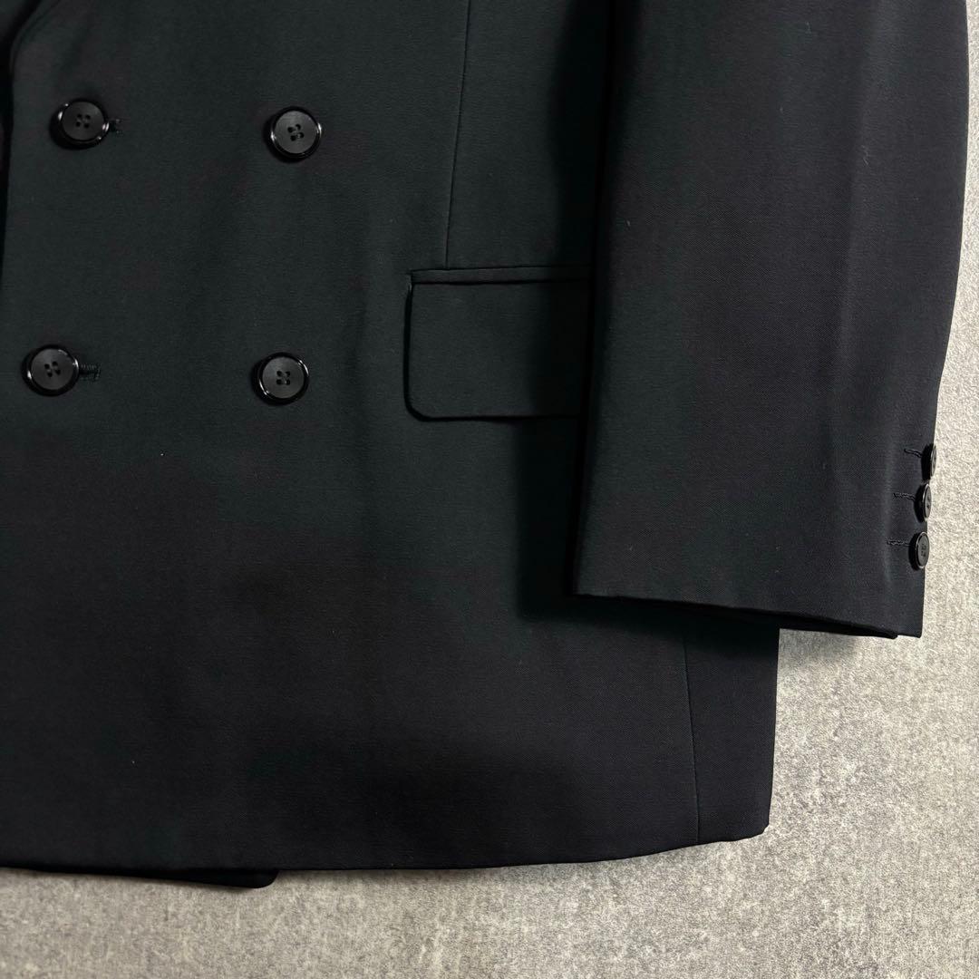 【vintage】ダブルスーツ ブラック 極上ウール GIVENCHYネクタイ