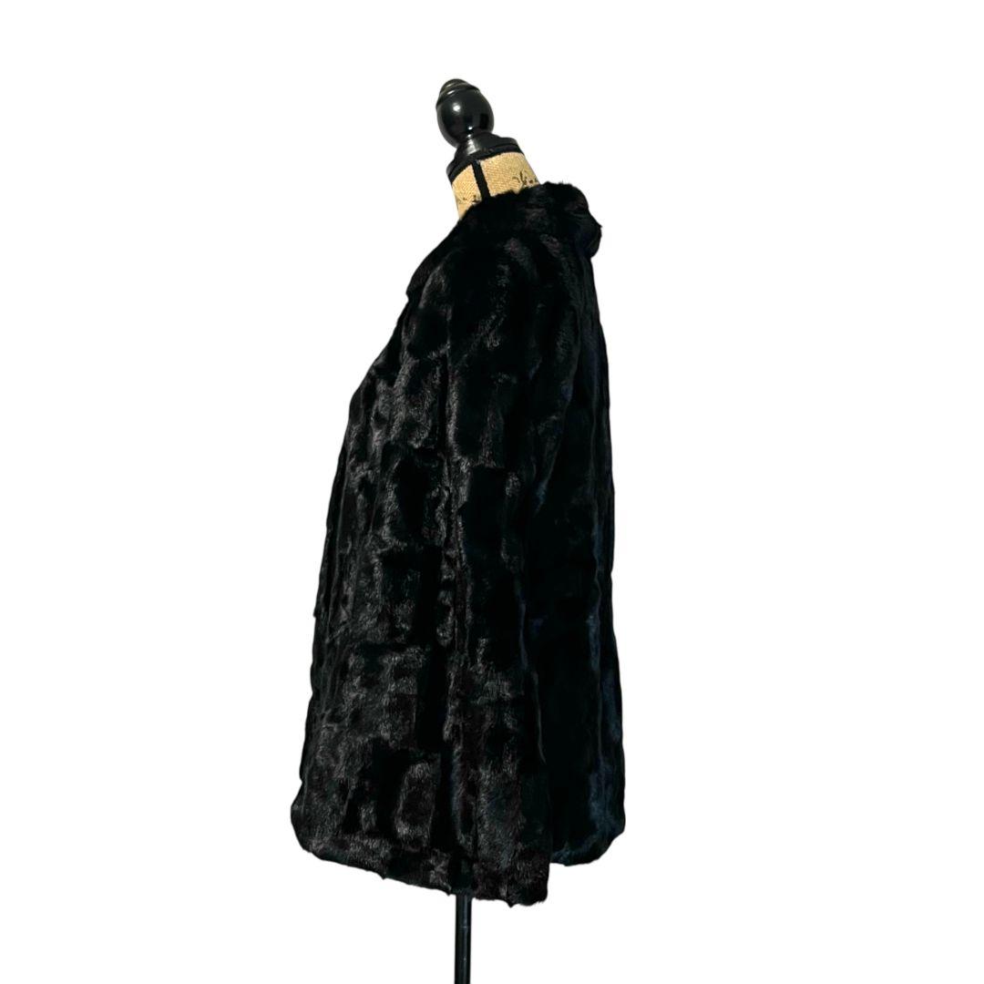 【美品】【38】DRIES VAN NOTEN ブロックチェック ファーコート