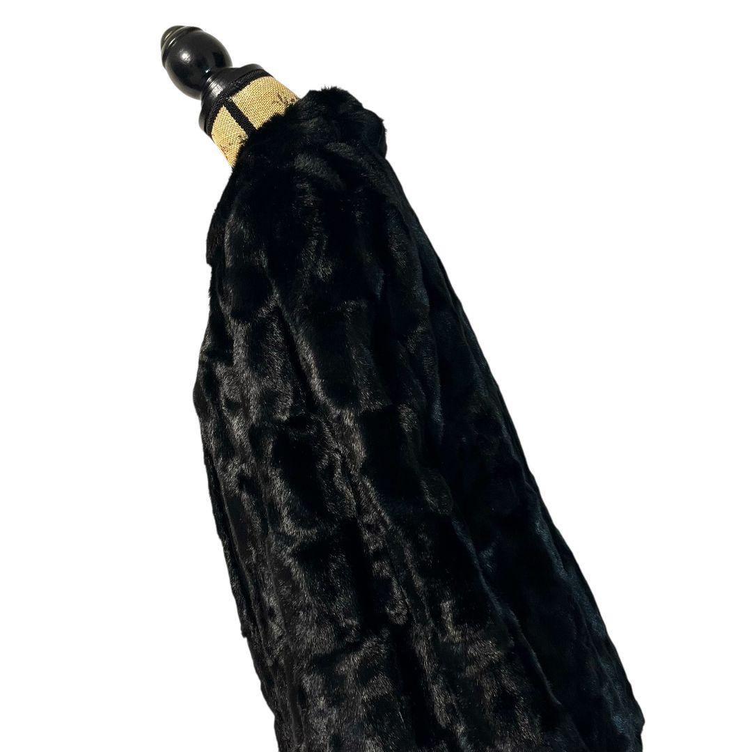 【美品】【38】DRIES VAN NOTEN ブロックチェック ファーコート