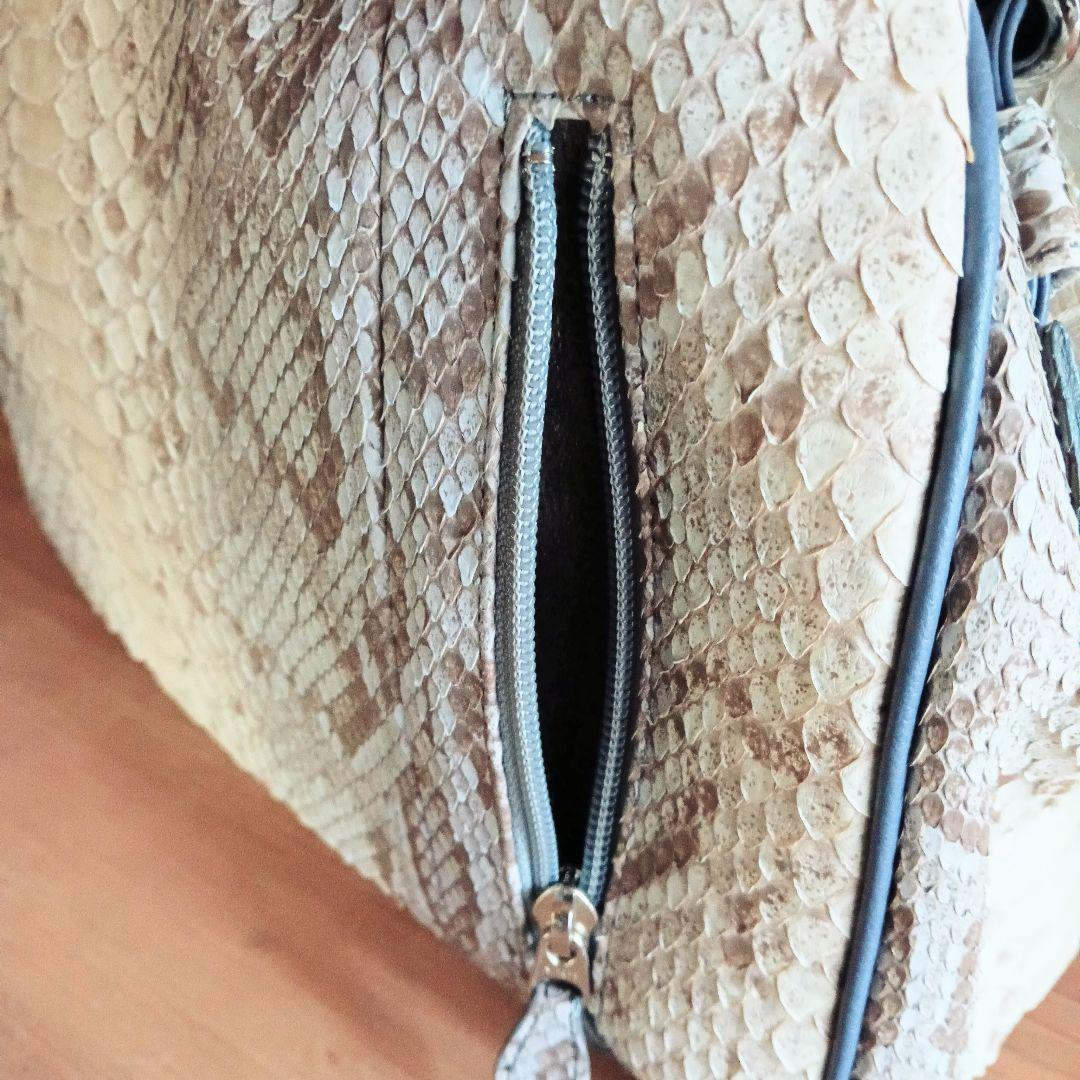 極美品 WELマーク 2way パイソン 本革 レザー トート ハンドバッグ 鞄