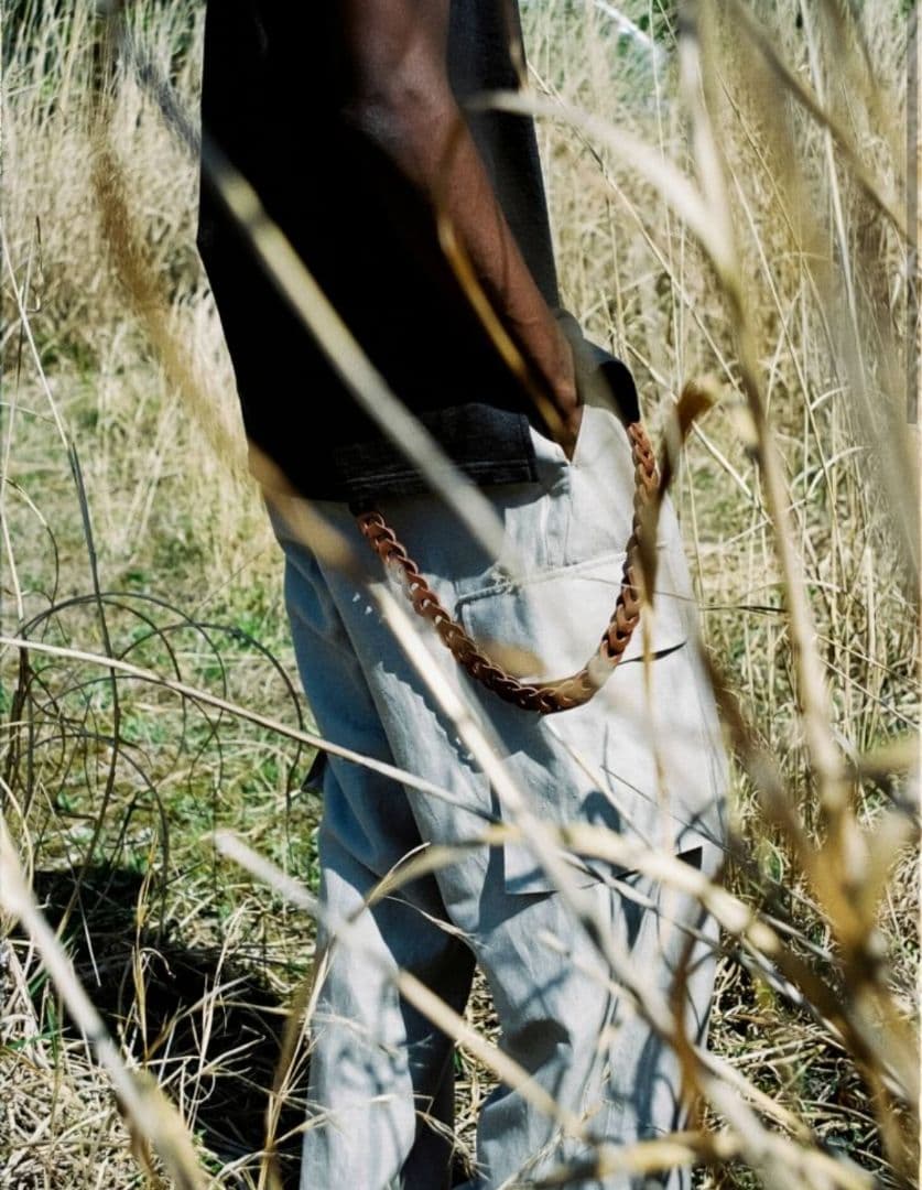 未使用 Llife LEATHER CHAIN WALLET CODE