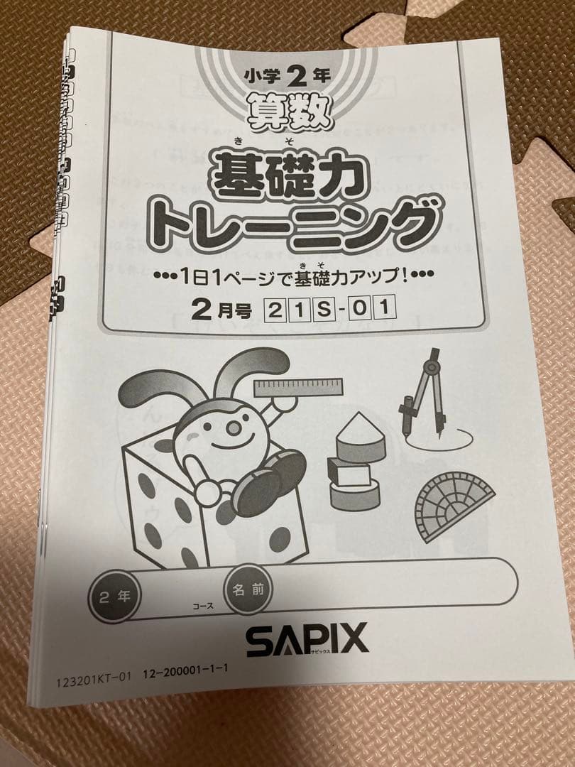 サピックス　2年生　12ヶ月分