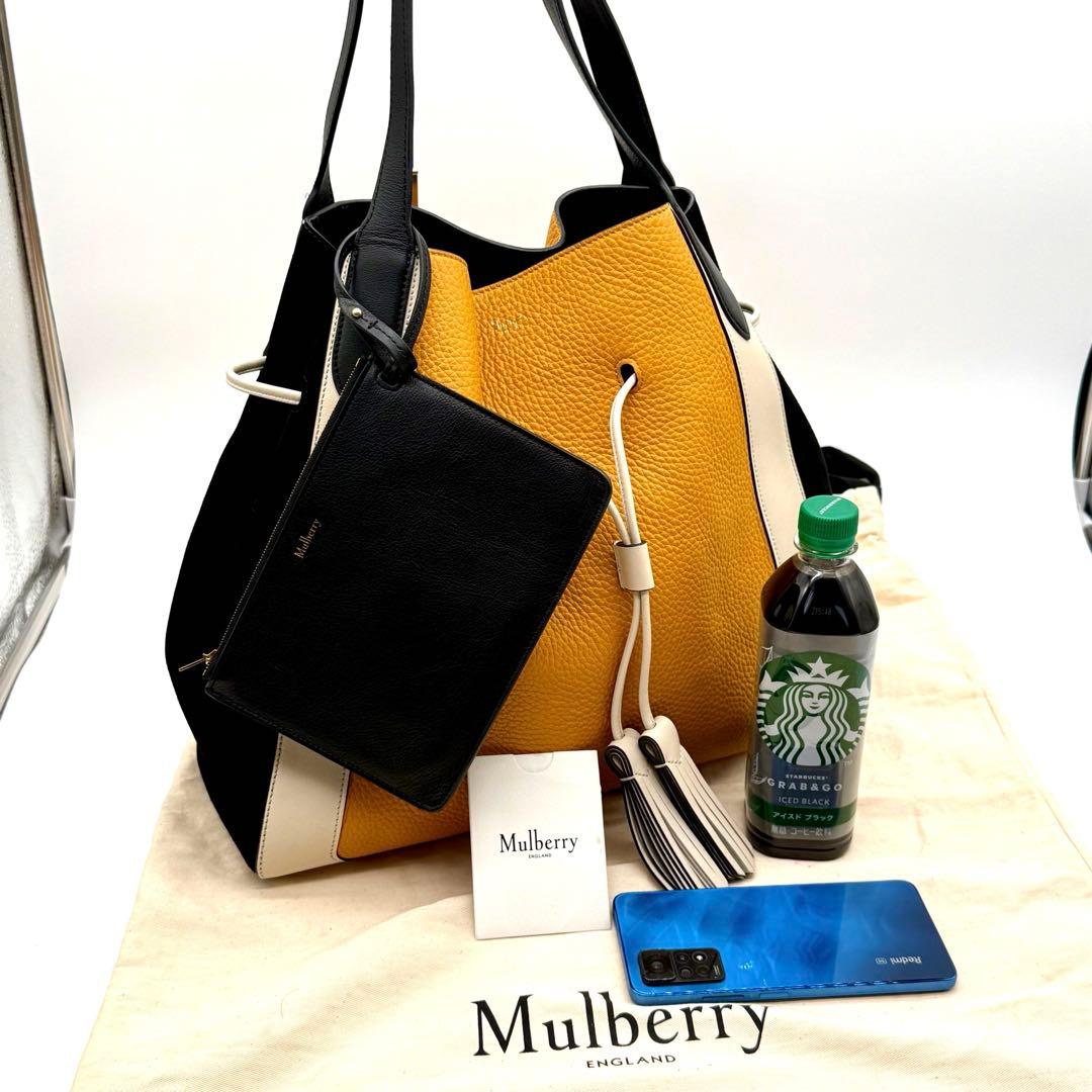 MULBERRY マルベリー ミリー タッセル スエード レザー トート バッグ