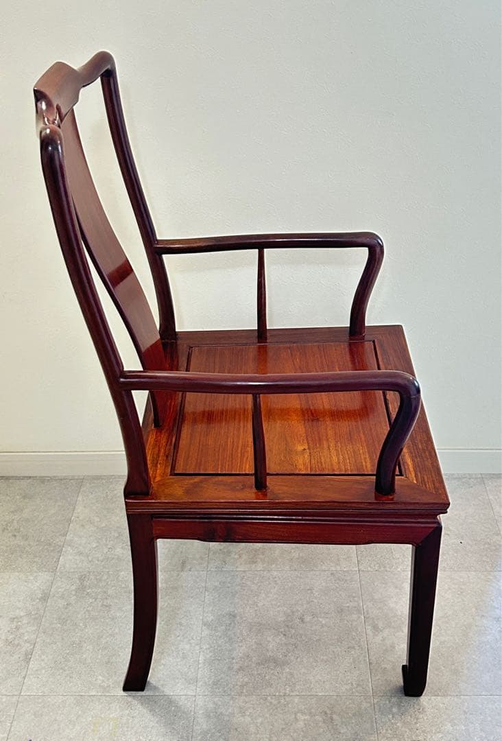 唐木家具 花梨材 肘掛け付きチェア 中国家具 椅子