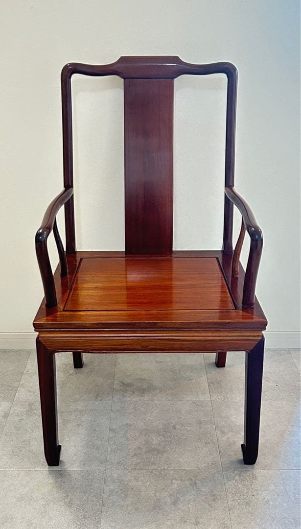 唐木家具 花梨材 肘掛け付きチェア 中国家具 椅子