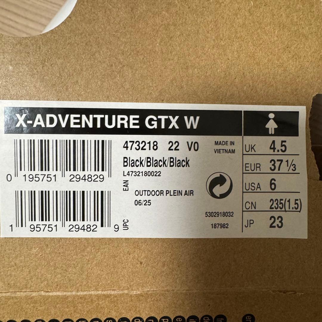 【極美品】サロモン X-ADVENTURE GTX W ゴアテックス　黒 23