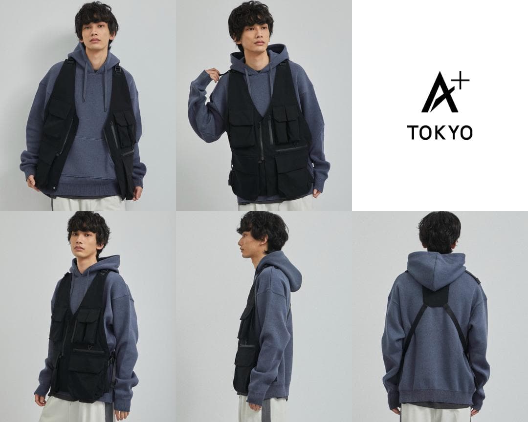 【未使用】日本製 A+TOKYO ナイロン シューティング ベスト L ブラック