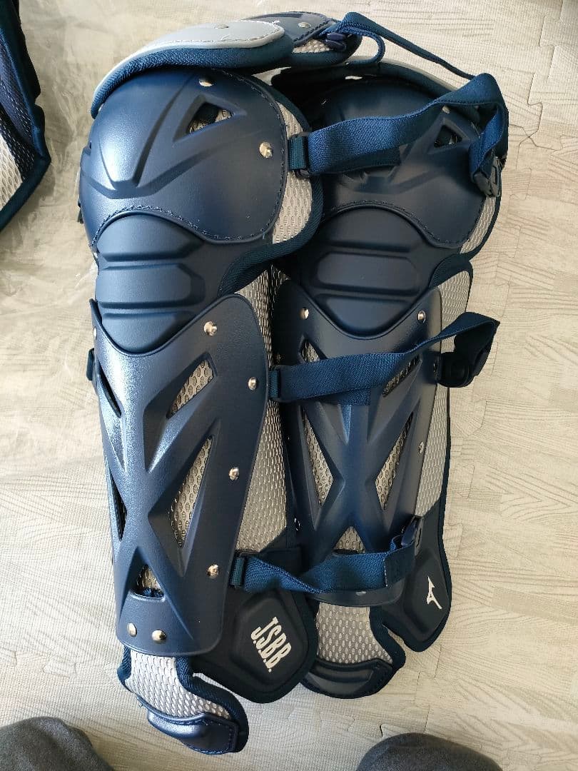 ミズノプロ　キャッチャー防具セットМサイズ　ネイビー✕シルバー