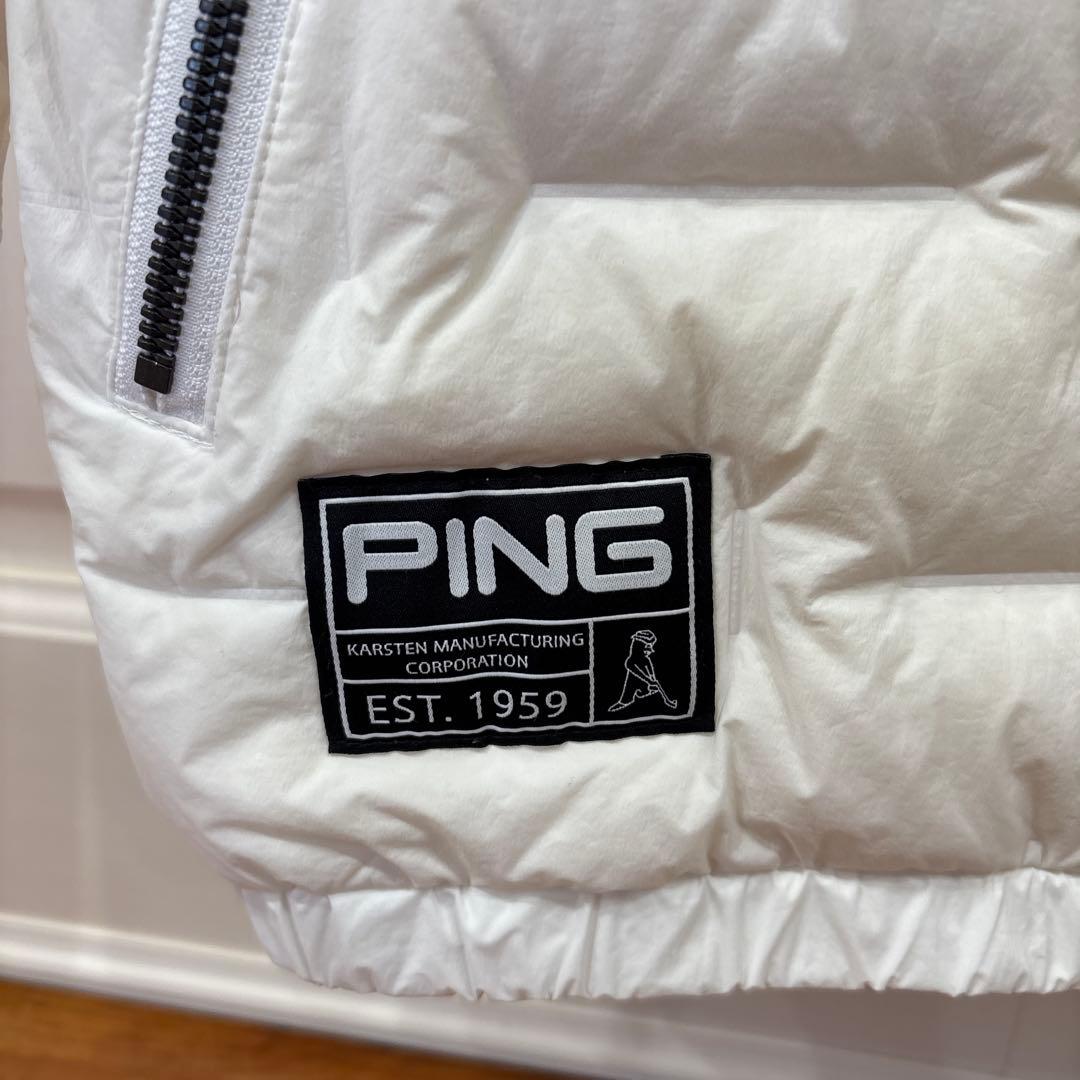 PING ピン　ゴルフウェア　フルジップ　ダウンブルゾン Mサイズ　ホワイト