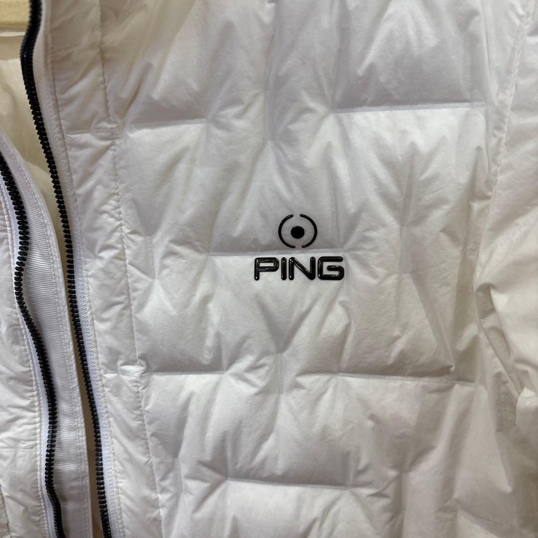 PING ピン　ゴルフウェア　フルジップ　ダウンブルゾン Mサイズ　ホワイト