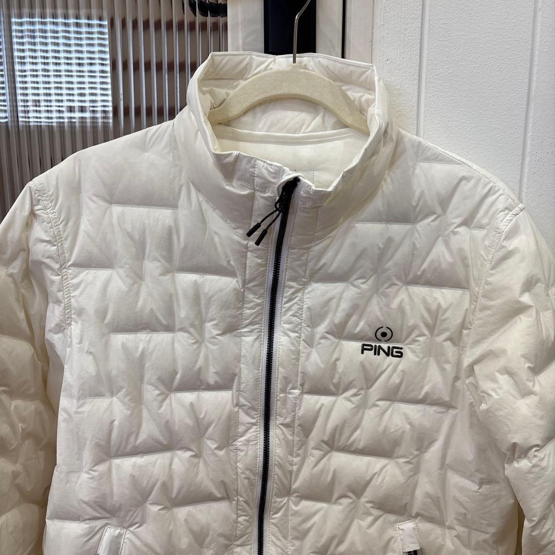 PING ピン　ゴルフウェア　フルジップ　ダウンブルゾン Mサイズ　ホワイト
