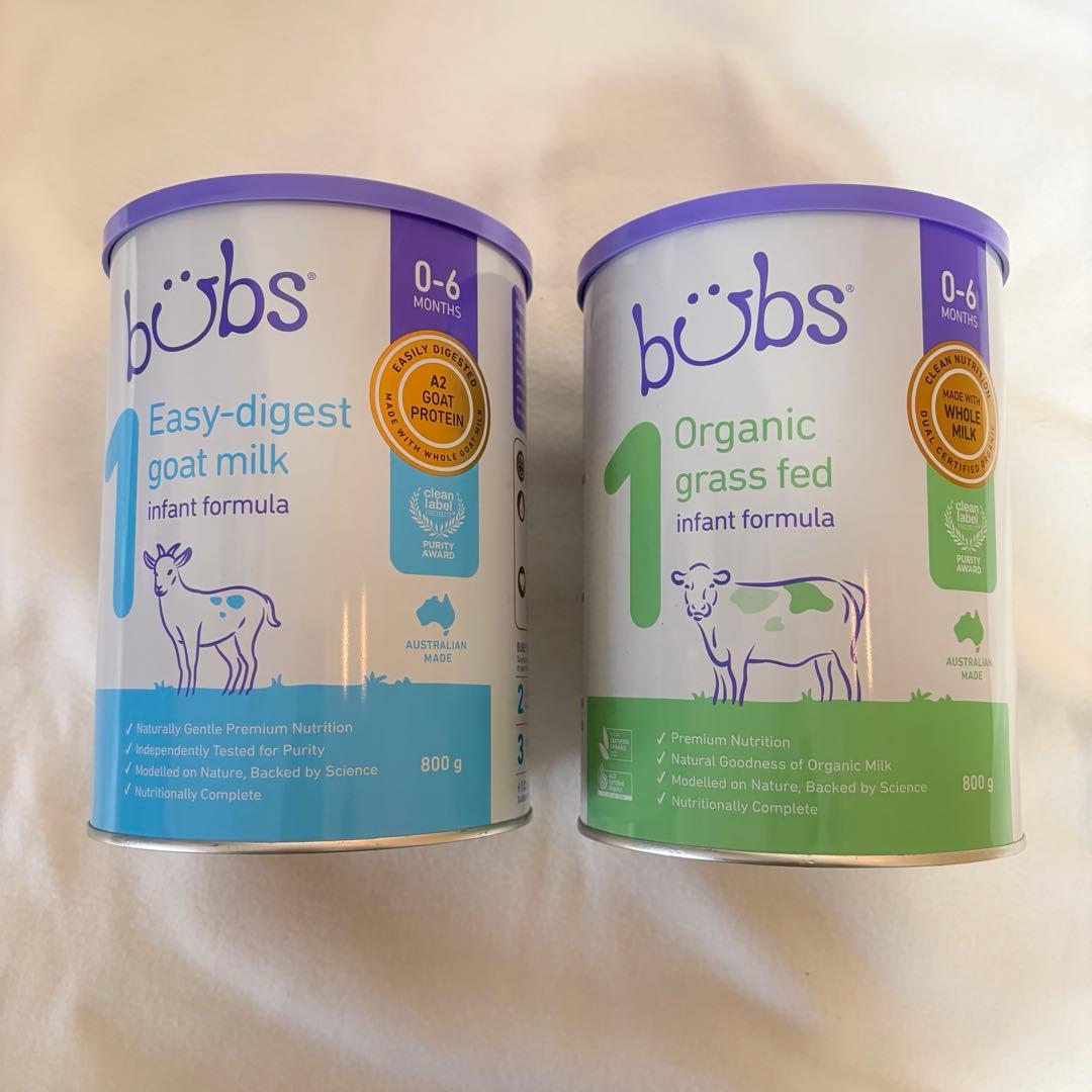 エミューズ Bubsオーガニック粉ミルク ステップ1大缶800g 牛&ヤギ2缶