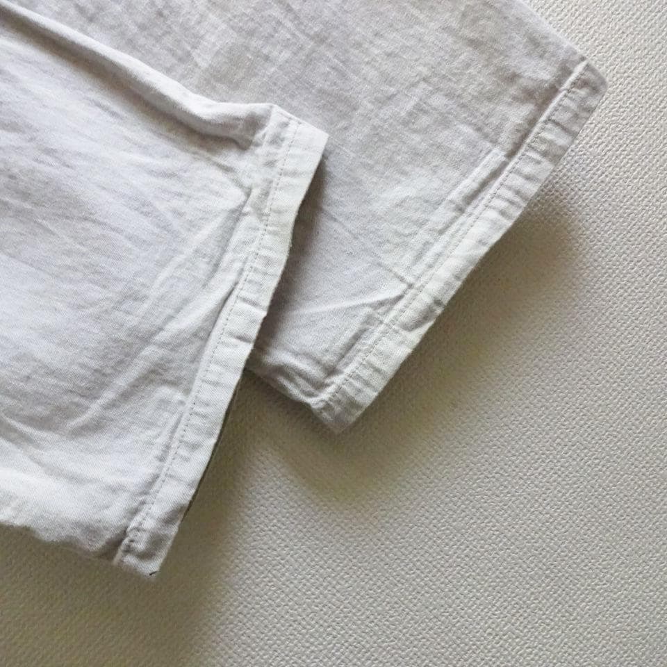 ジョンブル　デニムチューブサロペット　M　オーバーオール　ワイド　オフホワイト