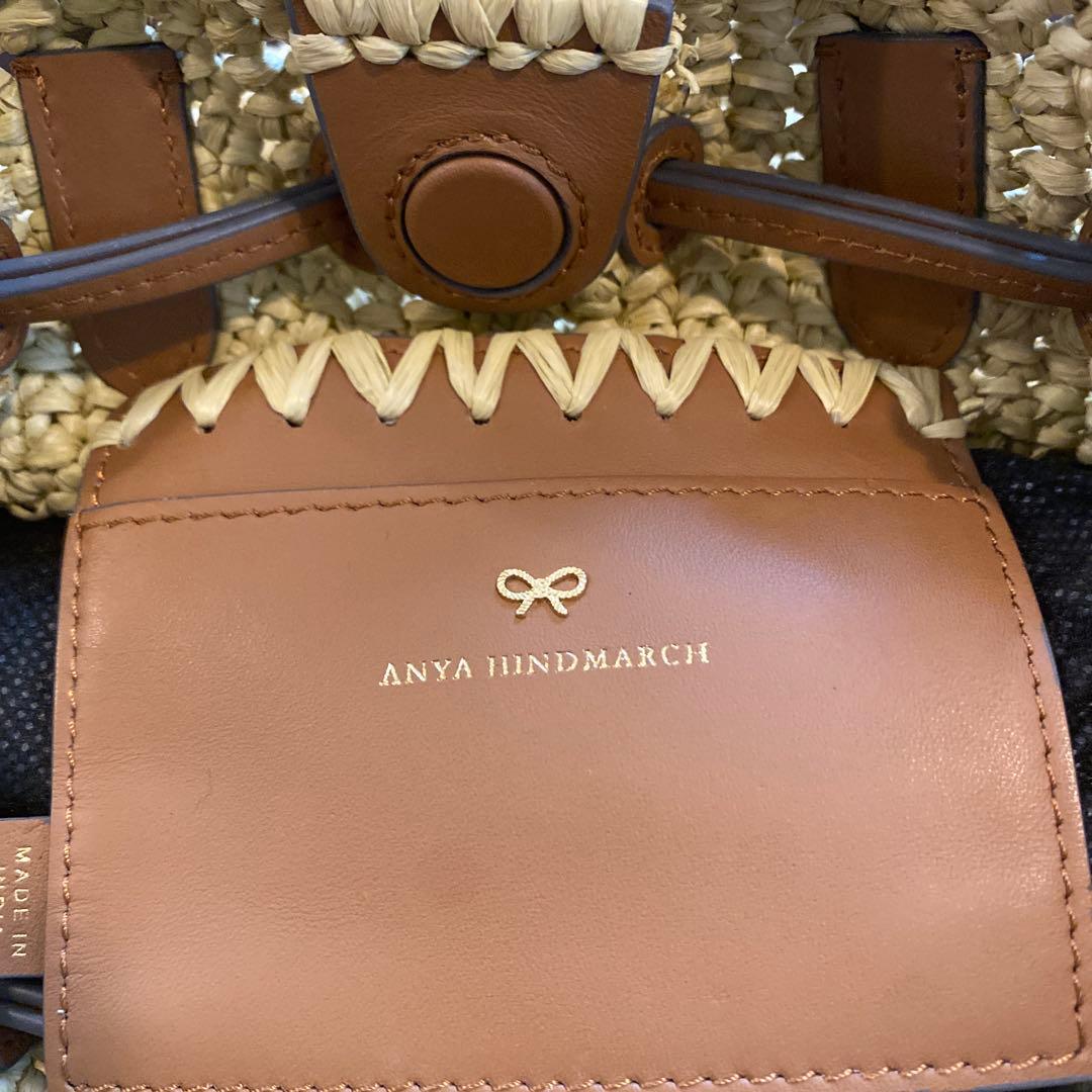 ANYA HINDMARCH ベージュ かごバッグ美品