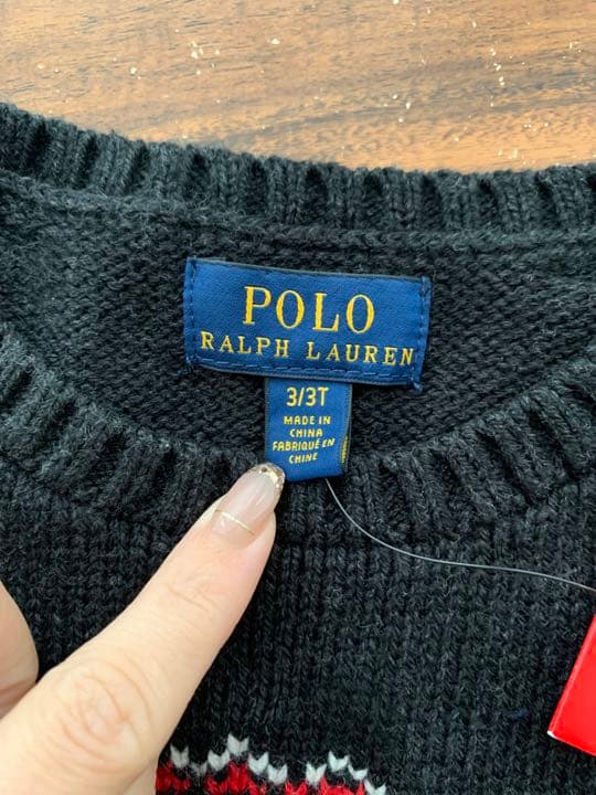 【新品未使用】ポロベア poloラルフローレン セーター ニット ブラック