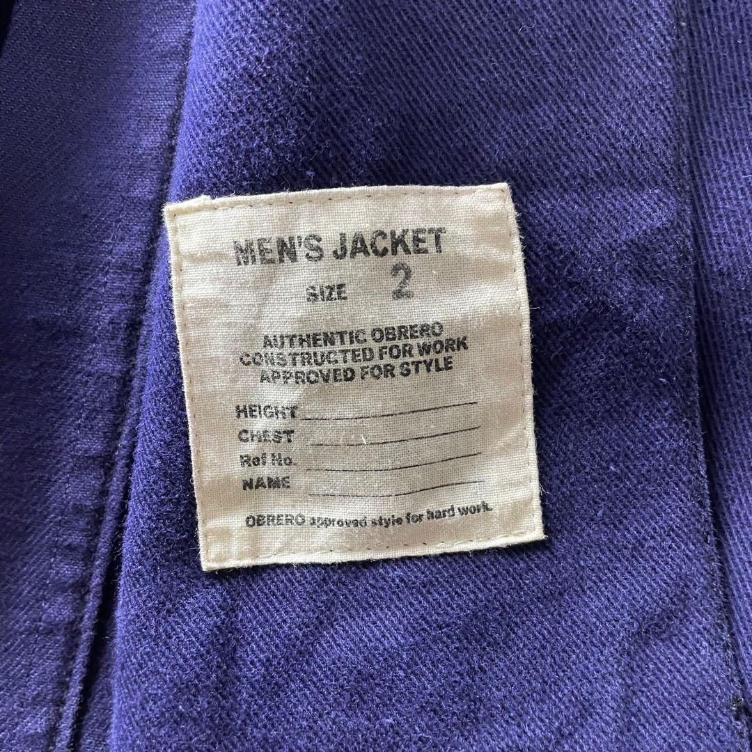 【obrero】ワークコート カツラギ コットンツイル j98