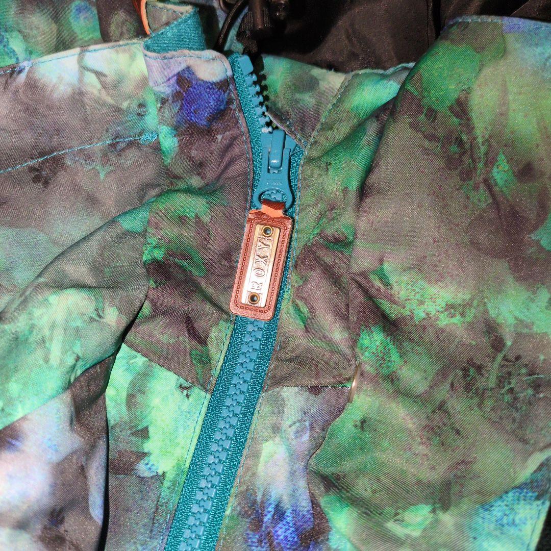 【美品】ROXY　スノボウェア　上下セット　総柄　花柄　ブラック　Ｓ