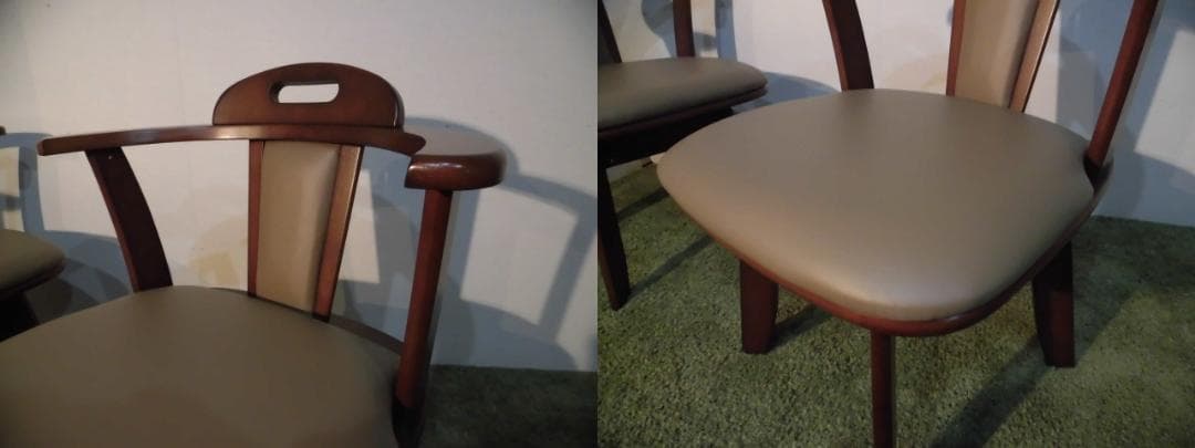 送料無料【新品】★高級回転肘付ダイニングチェア【4脚セット】ダークブラウン