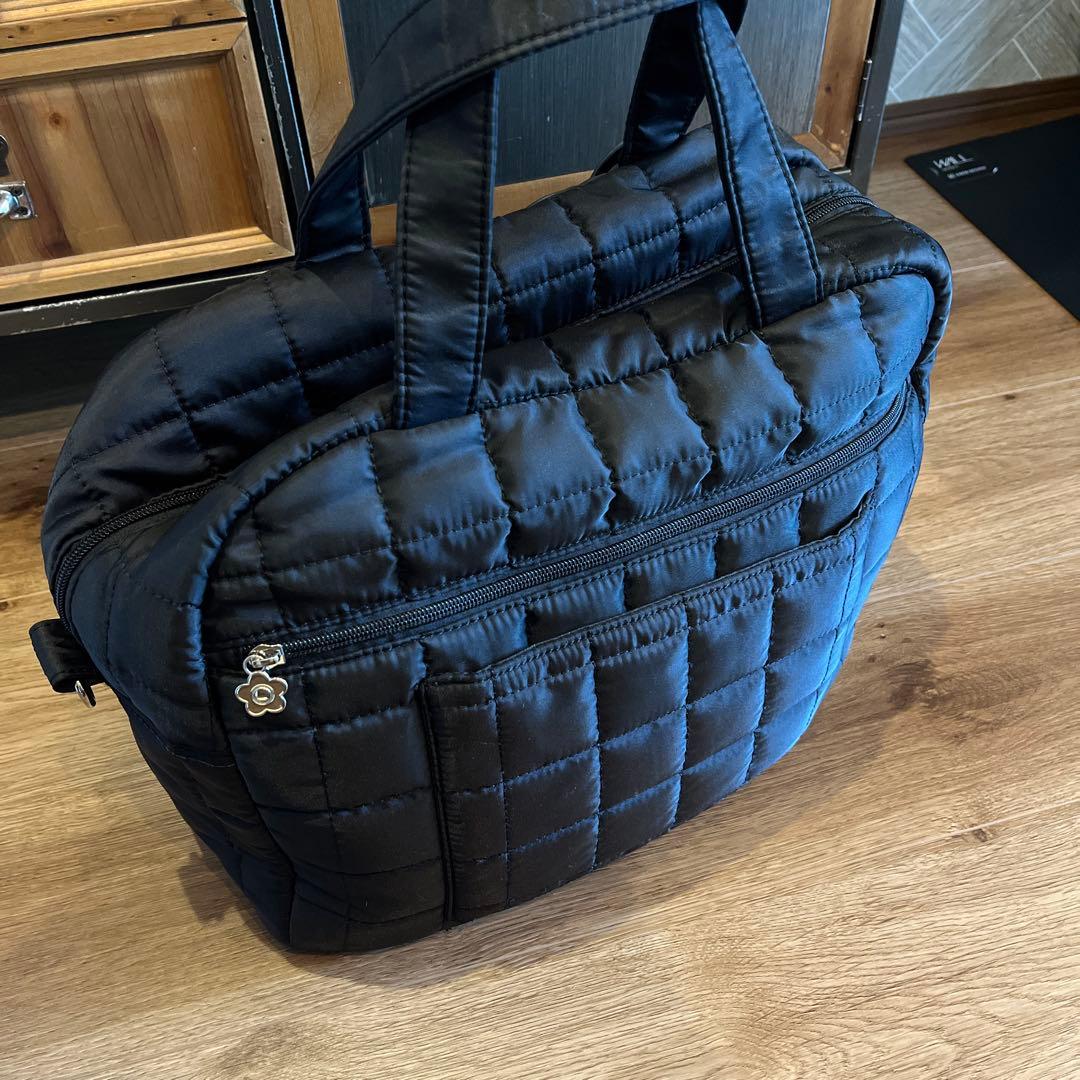 キャリーケース装着可能キルティングボストンバック2wayショルダートラベルポーチ