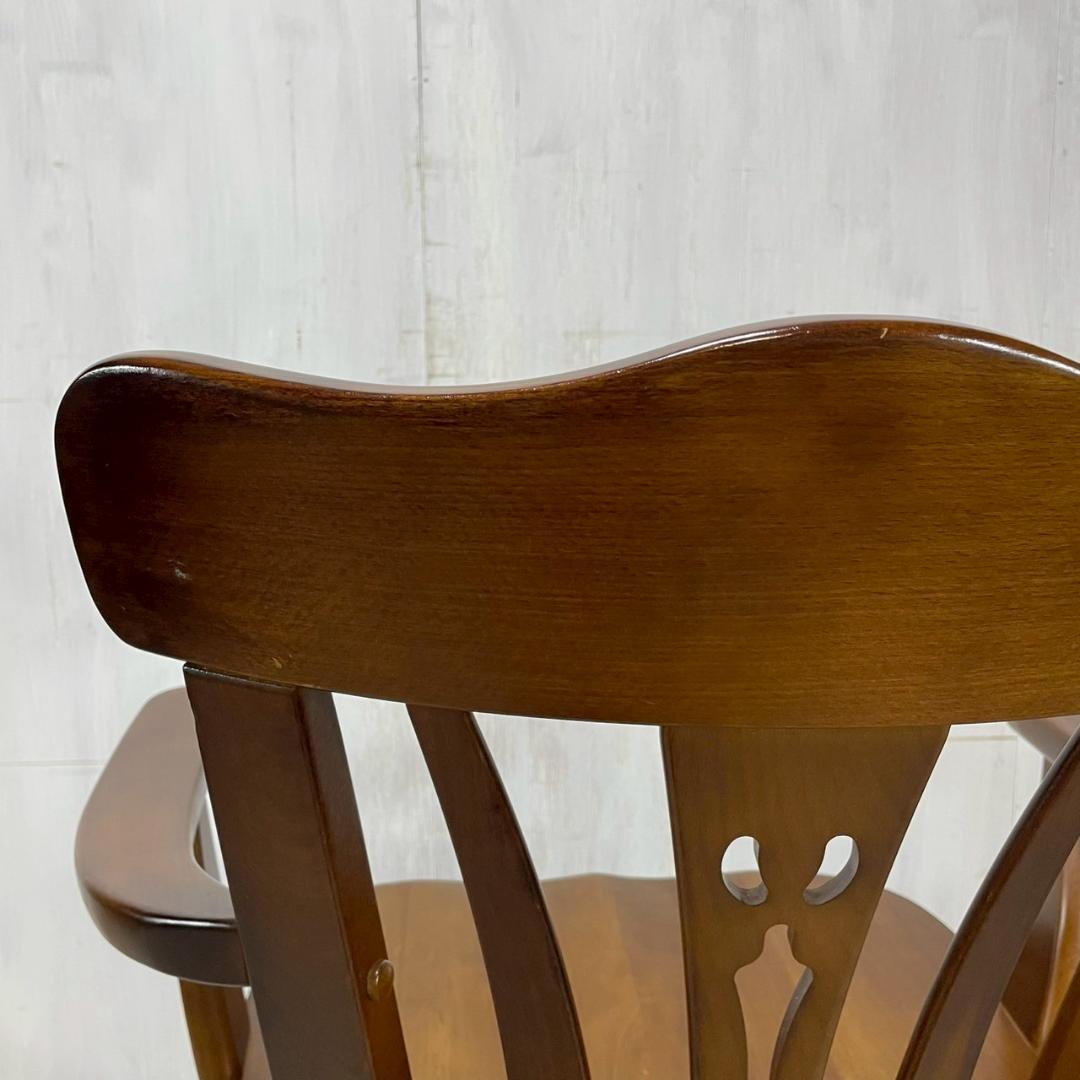 カリモク家具 回転式 アームチェア ダイニングチェア 無垢材 国産家具 A