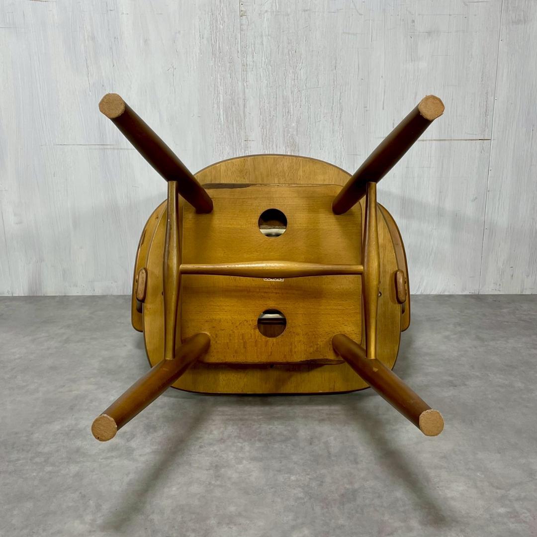 カリモク家具 回転式 アームチェア ダイニングチェア 無垢材 国産家具 A