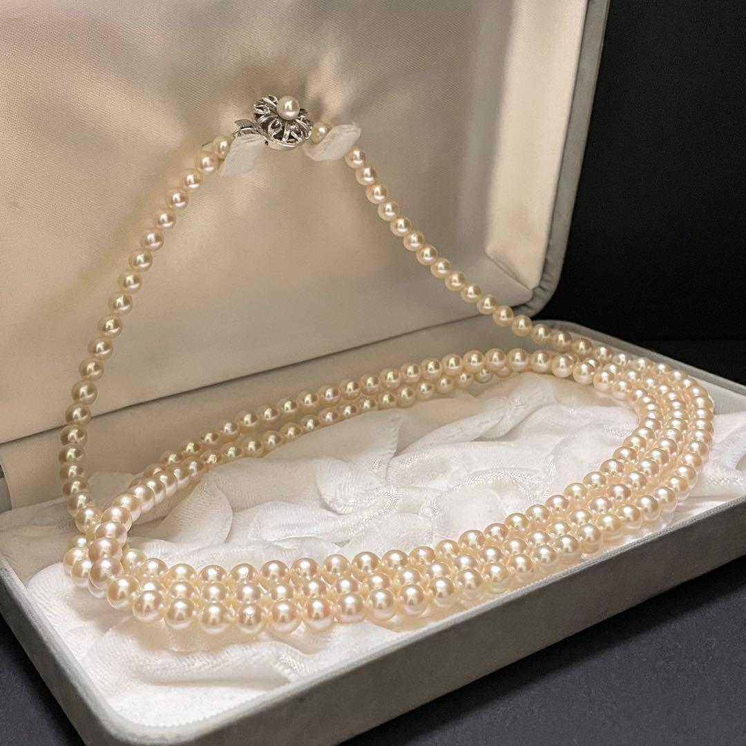 【超ロング✨あこや本真珠】 ネックレス パール 3連 2連 ベビーパール アコヤ