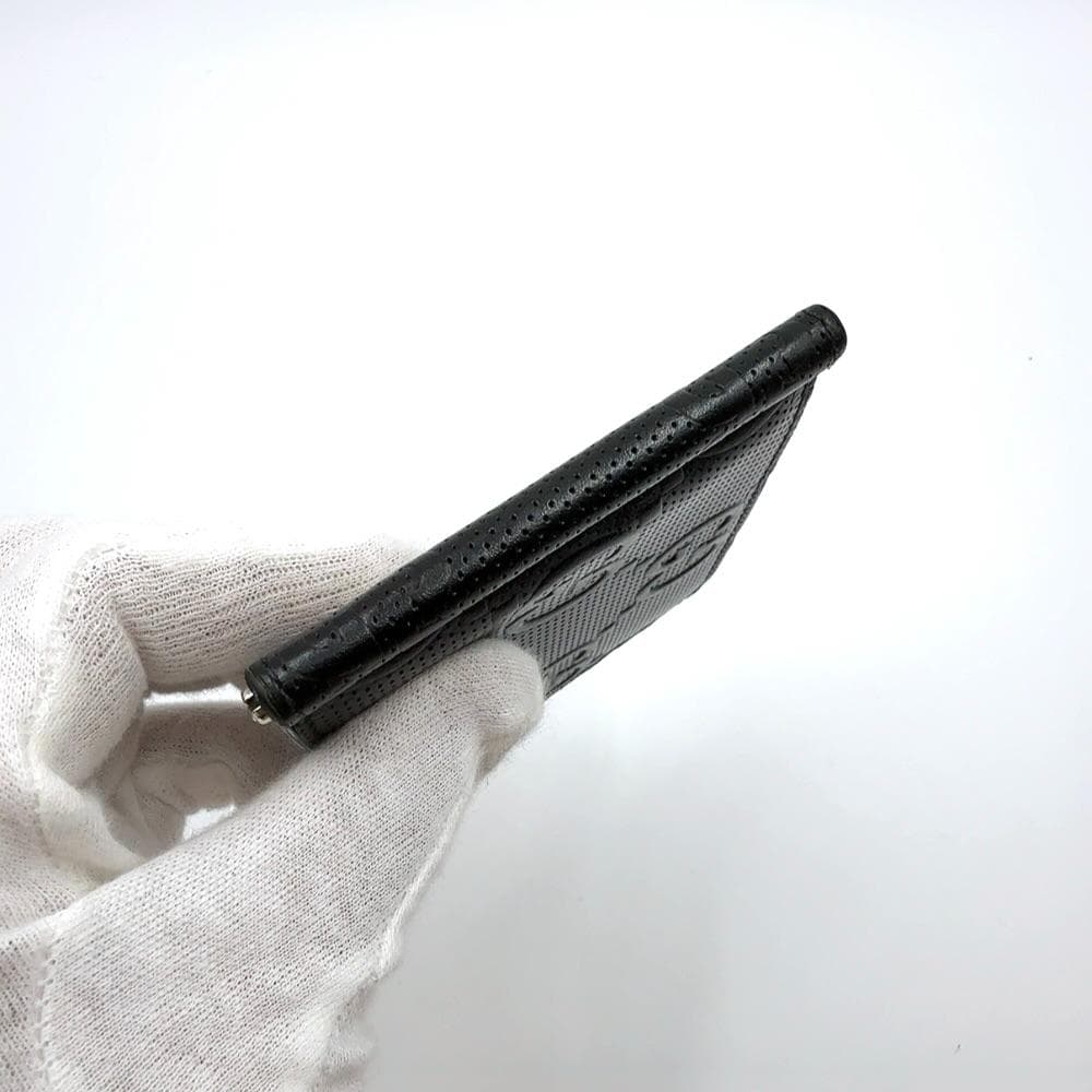 ◇グッチ◇レザー/GGエンボス/二つ折り/マネークリップ/676656