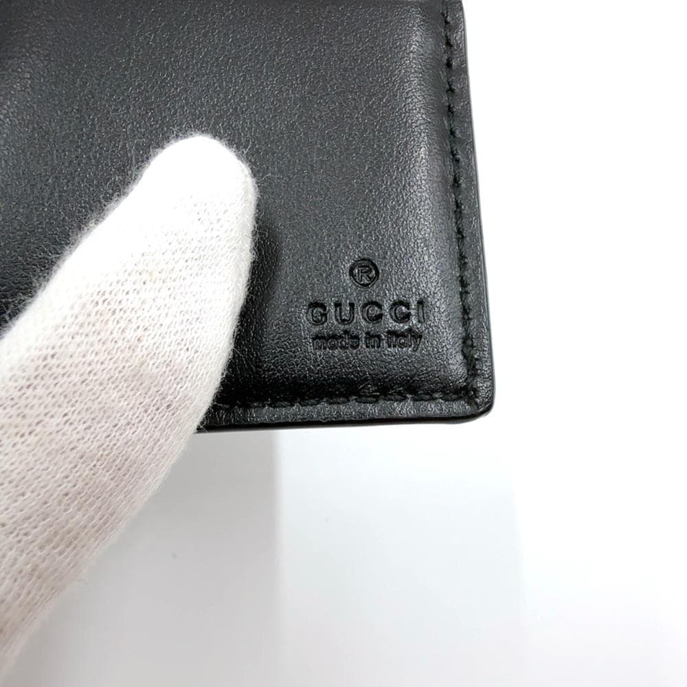 ◇グッチ◇レザー/GGエンボス/二つ折り/マネークリップ/676656