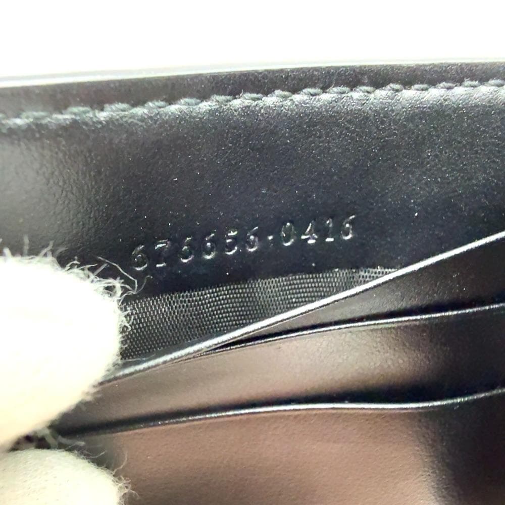 ◇グッチ◇レザー/GGエンボス/二つ折り/マネークリップ/676656