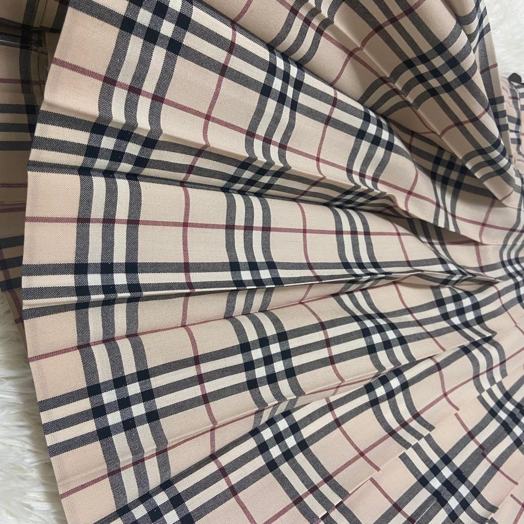 バーバリー ラップスカート プリーツ ノバチェック ベージュ ベルト S 160
