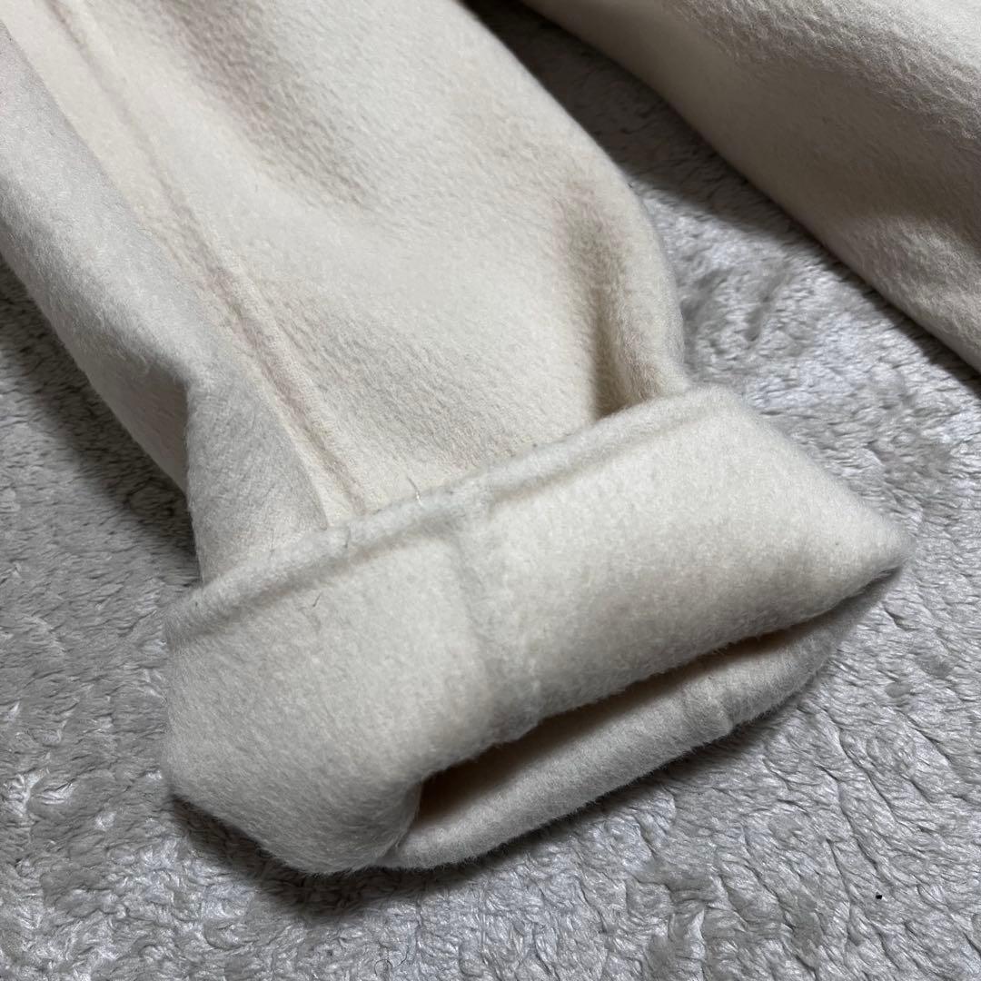 hatsu　ノーカラーコート　ロングコート　ダブルフェイス　リバー